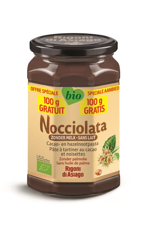 Nocciolata Pâte à tartiner au cacao et noisettes sans lait bio 740g + 95g GRATIS - 9612